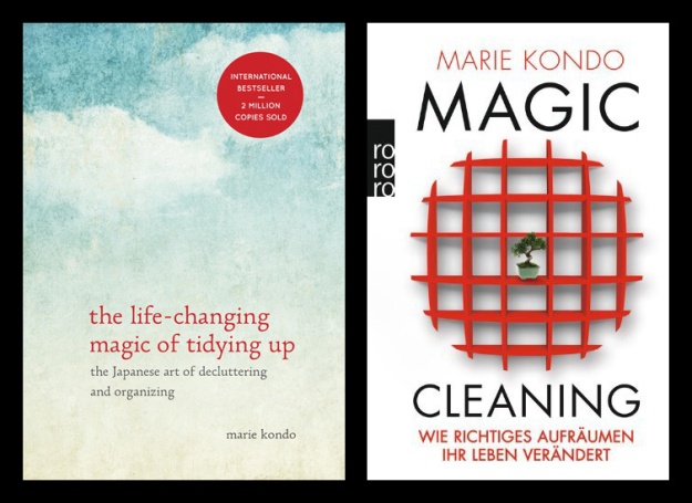 English and German covers of The Life-Changing Magic of Tidying Up.